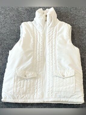 For Cynthia Womens Puff Vest White Size XL